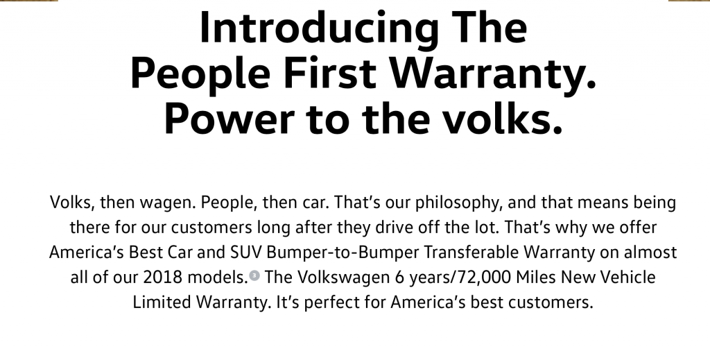 Volkswagen People First Warranty - Keffer VW