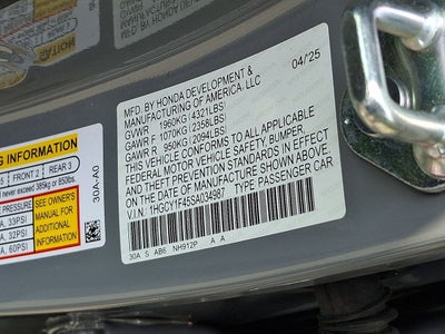 2025 Honda Accord SE