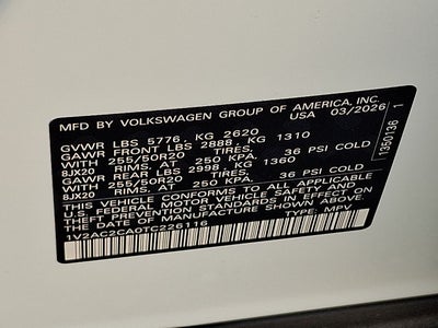 2026 Volkswagen Atlas Cross Sport SEL R-Line Black