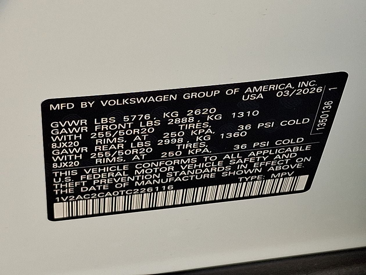 2026 Volkswagen Atlas Cross Sport SEL R-Line Black