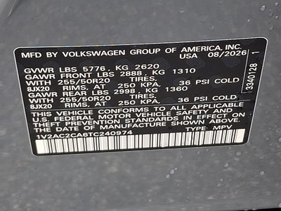 2026 Volkswagen Atlas Cross Sport SEL R-Line Black