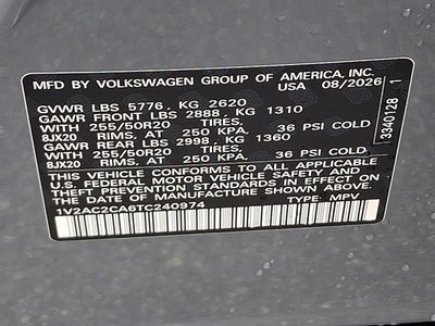 2026 Volkswagen Atlas Cross Sport SEL R-Line Black