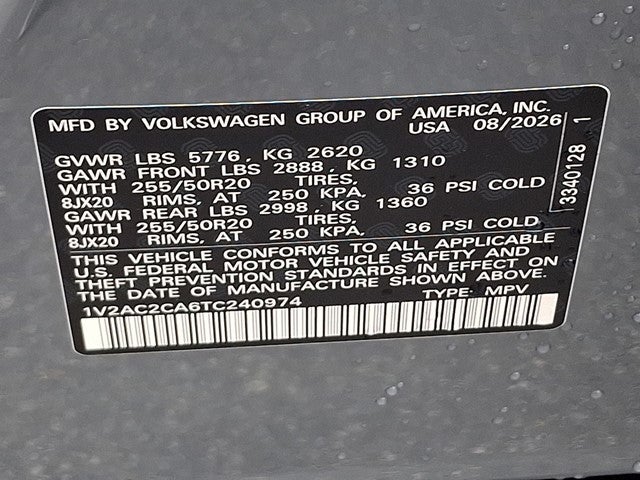 2026 Volkswagen Atlas Cross Sport SEL R-Line Black