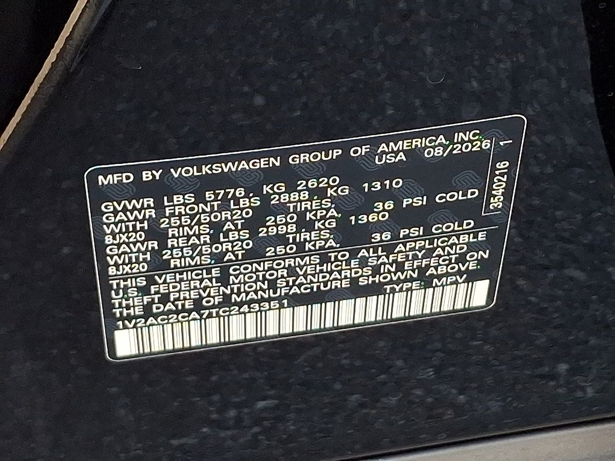 2026 Volkswagen Atlas Cross Sport SEL R-Line Black