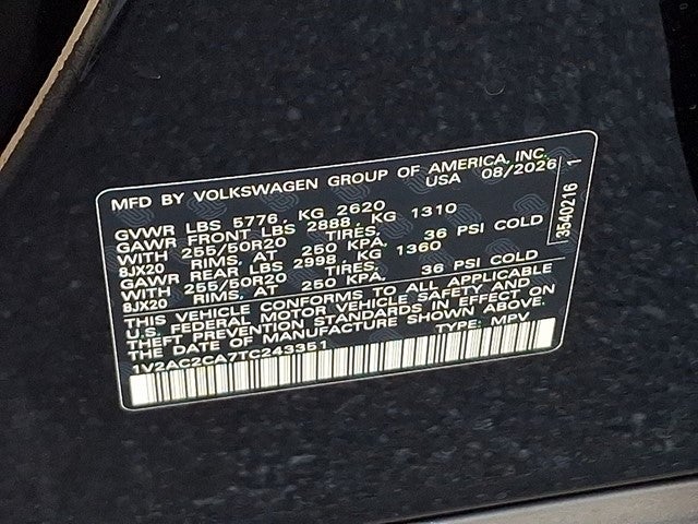 2026 Volkswagen Atlas Cross Sport SEL R-Line Black