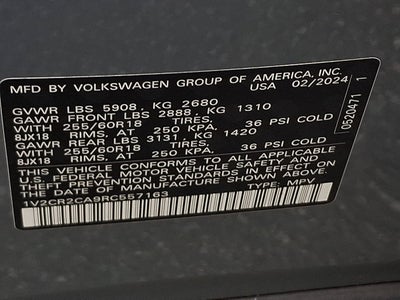 2024 Volkswagen Atlas 2.0T Peak Edition SE w/Technology