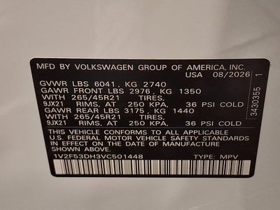 2027 Volkswagen Atlas SEL Premium R-Line