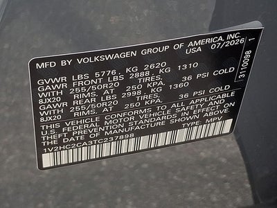 2026 Volkswagen Atlas Cross Sport 2.0T SE w/Technology