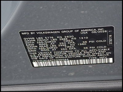2026 Volkswagen Atlas Cross Sport SE w/Technology
