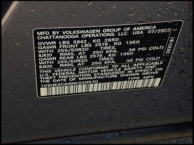 2022 Volkswagen Atlas Cross Sport 3.6L V6 SE w/Technology