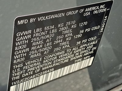 2026 Volkswagen Atlas Cross Sport 2.0T SE w/Technology