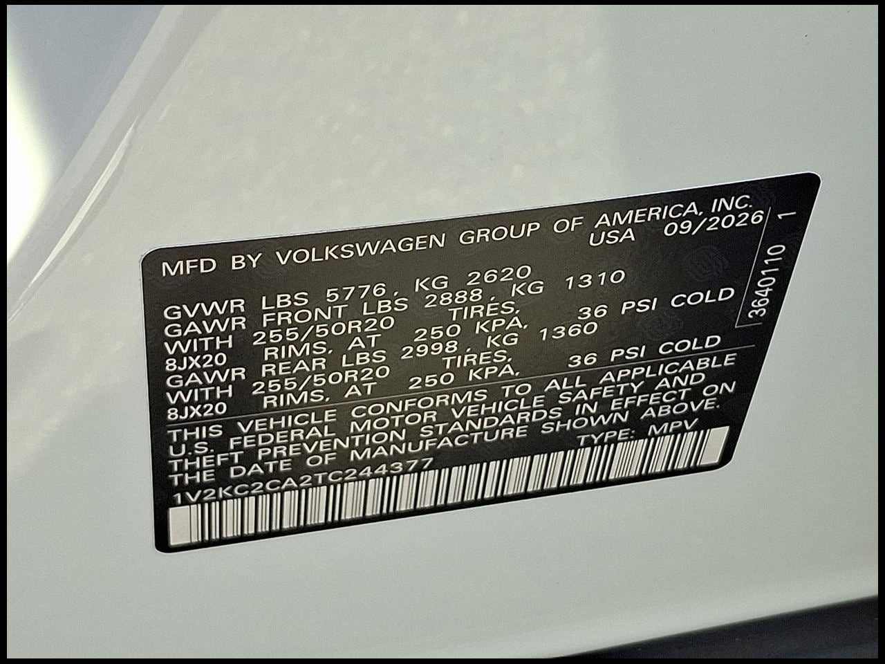 2026 Volkswagen Atlas Cross Sport SE w/Technology