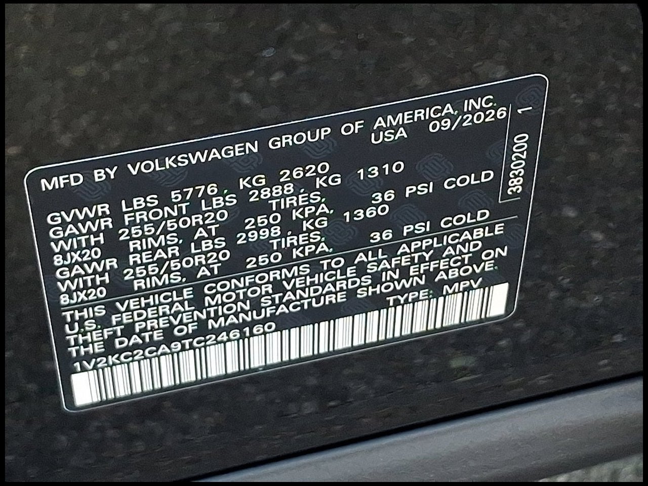 2026 Volkswagen Atlas Cross Sport SE w/Technology