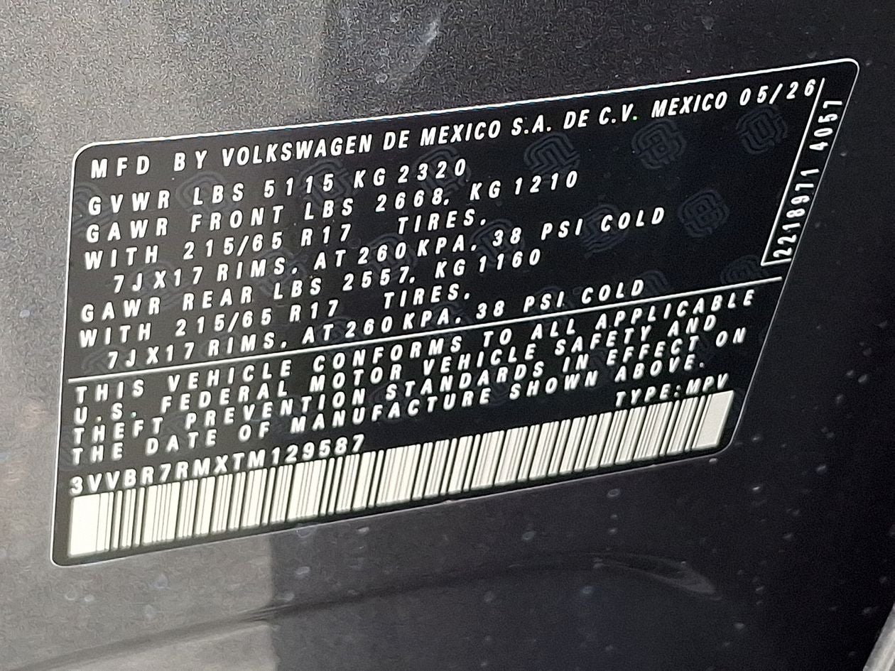 2026 Volkswagen Tiguan 2.0T S
