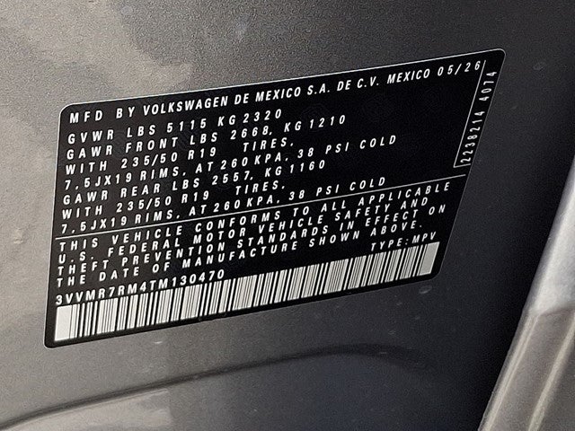 2026 Volkswagen Tiguan 2.0T SE