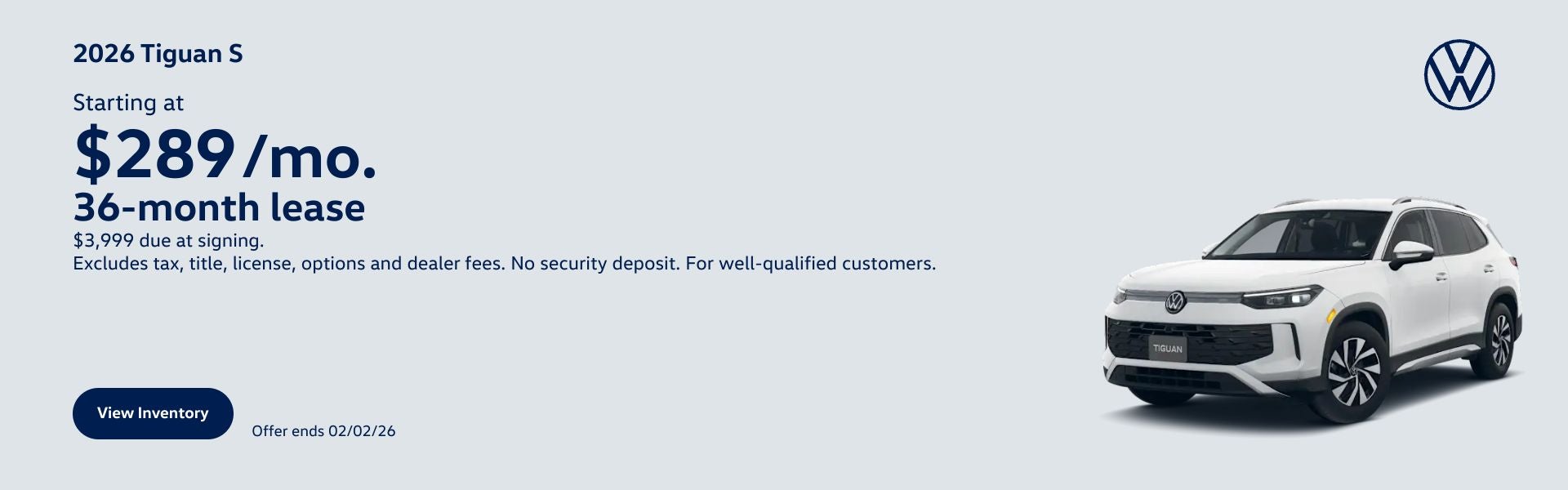 2026 Tiguan S Lease (jan.26)