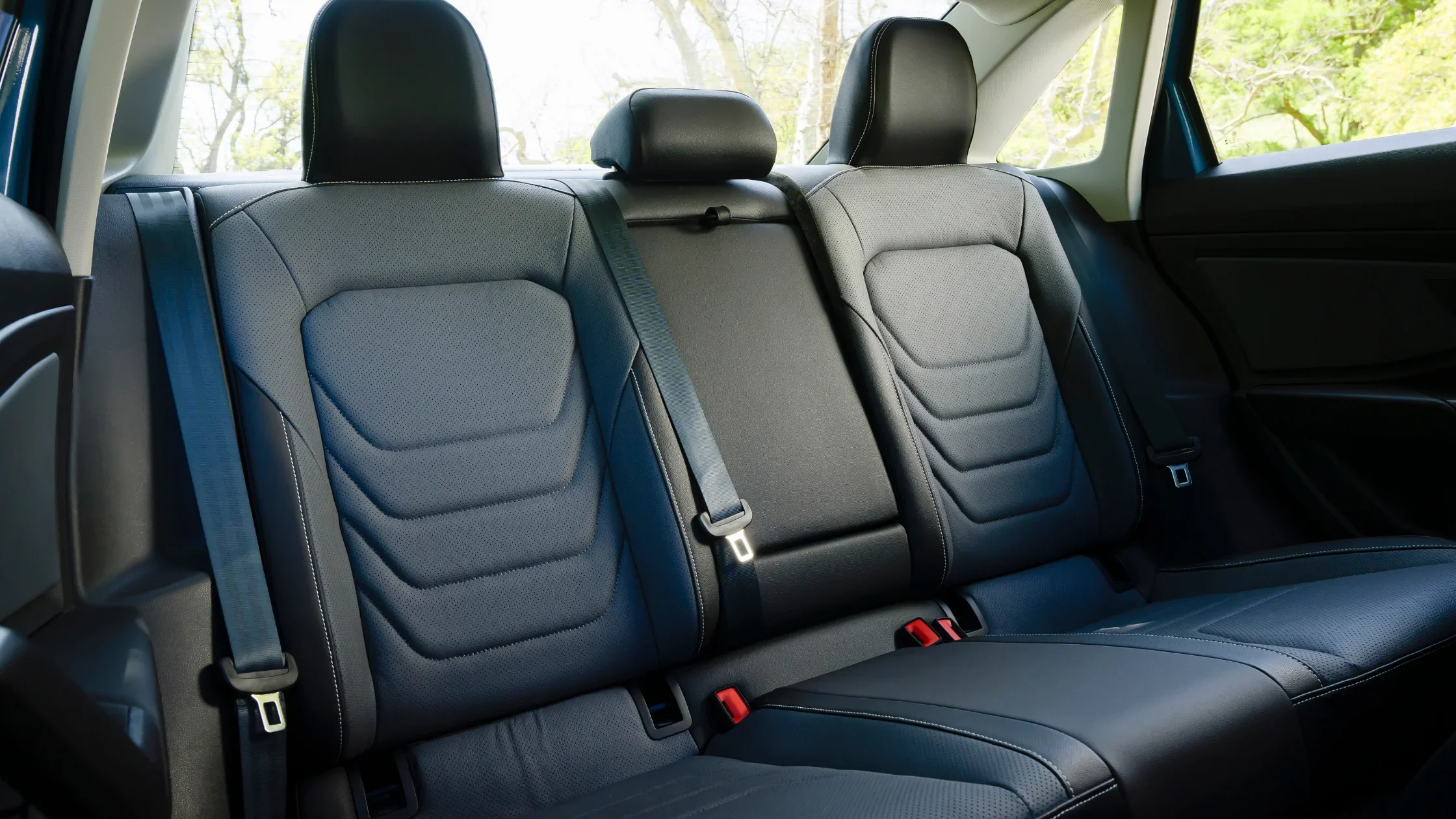 Interior of 2026 Volkswagen Jetta featuring rear seating.