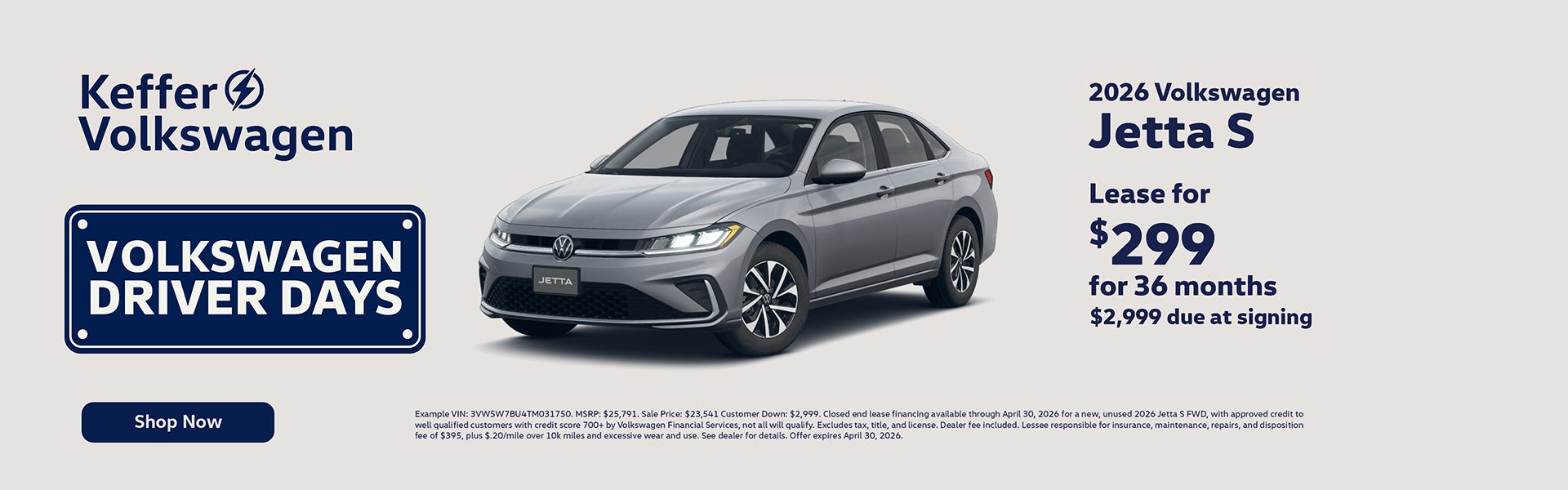 2026 Volkswagen Jetta S