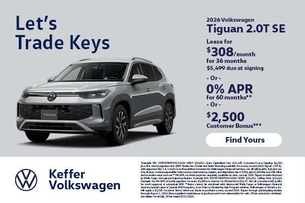 2026 Volkswagen Tiguan 2.0T SE