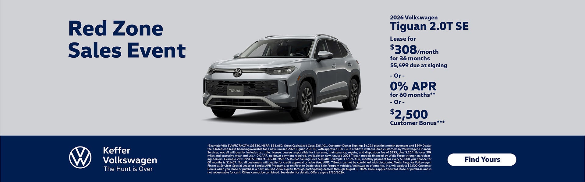 2026 Volkswagen Tiguan 2.0T SE