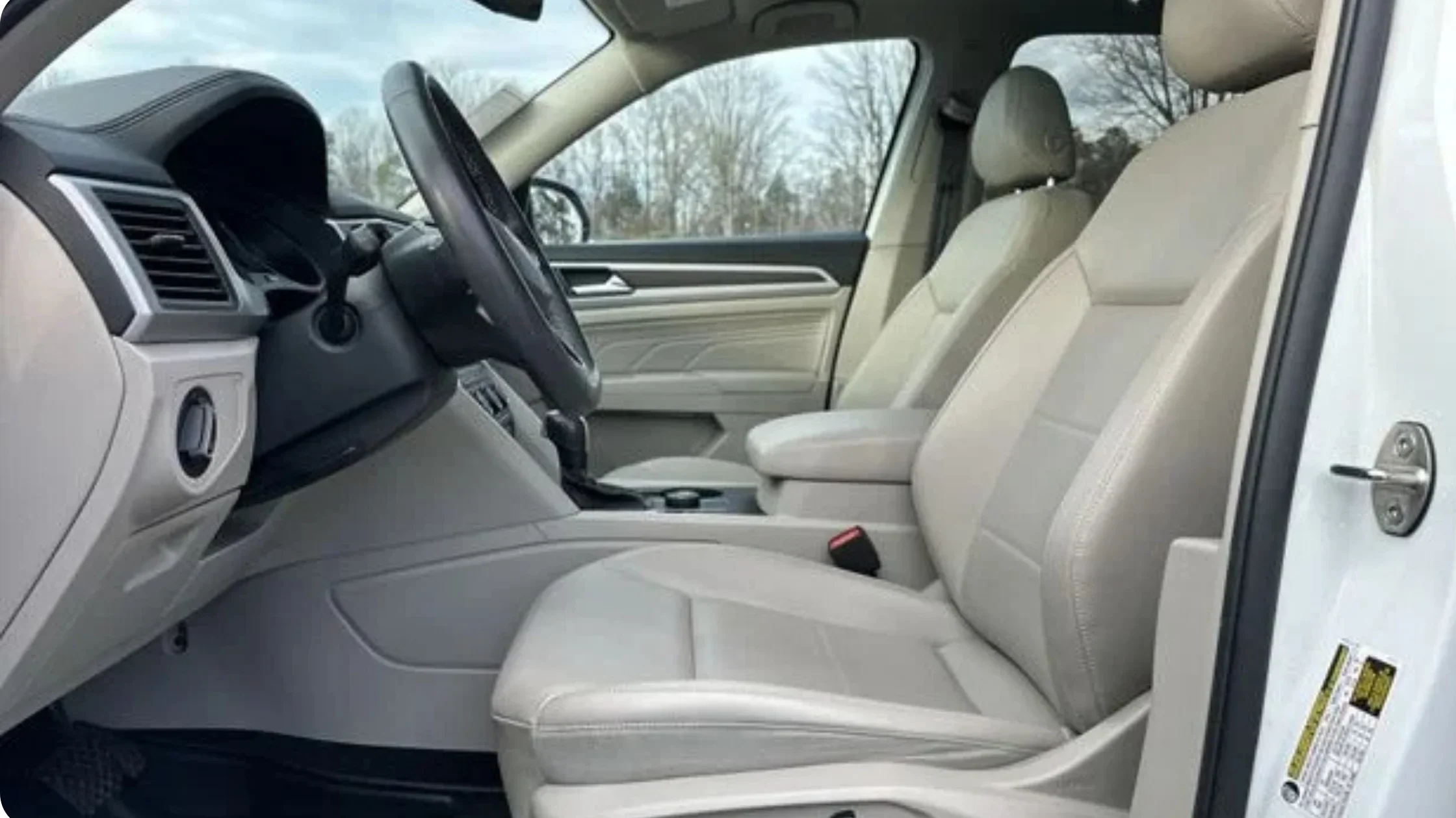 Volkswagen Certified Pre-Owned interior cabin highlighting premium seating and modern infotainment system.