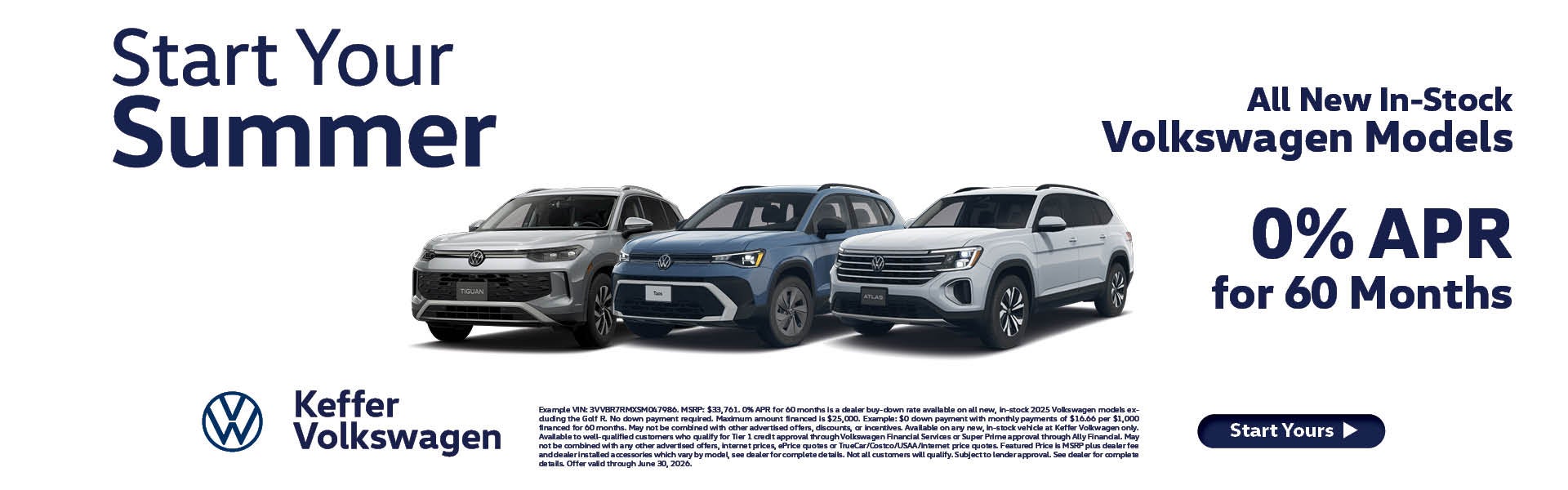 VW Models 0% APR